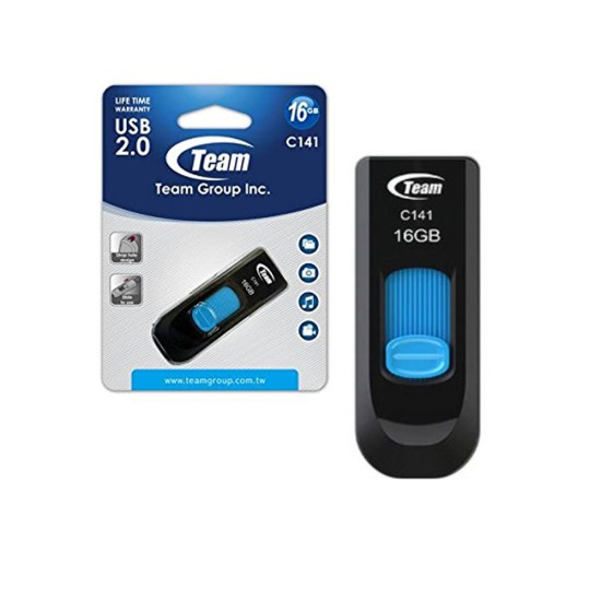 PENDRIVE TEAM GROUP C141 16GB USB 2.0 BLACK